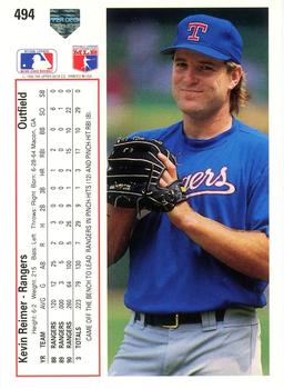 Kevin Reimer  baseball card collectible - Main Image 2