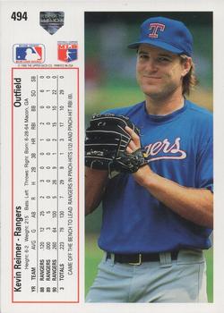 Kevin Reimer  baseball card collectible - Main Image 2