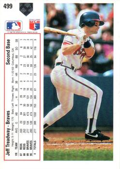 Jeff Treadway  baseball card collectible - Main Image 2