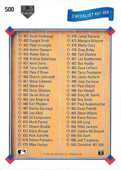 Checklist: 401-500  baseball card collectible - Main Image 2