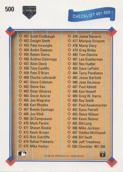 Checklist: 401-500  baseball card collectible - Main Image 2