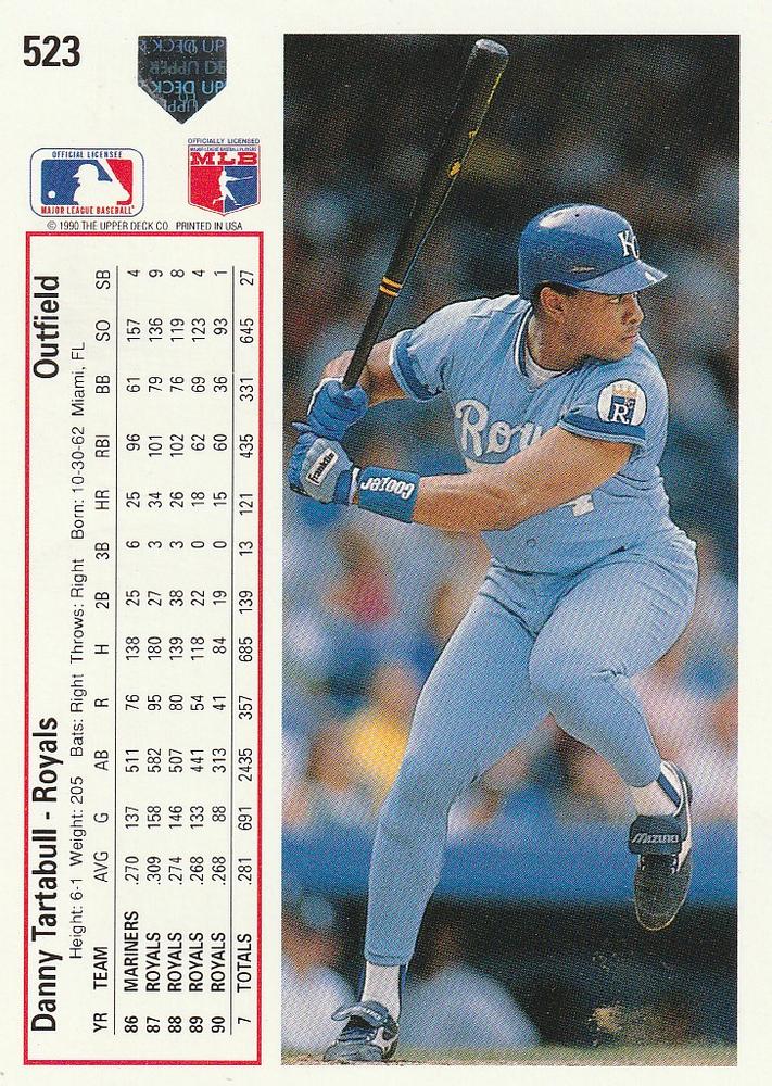 Danny Tartabull  baseball card collectible - Main Image 2