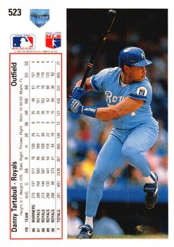 Danny Tartabull  baseball card collectible - Main Image 2