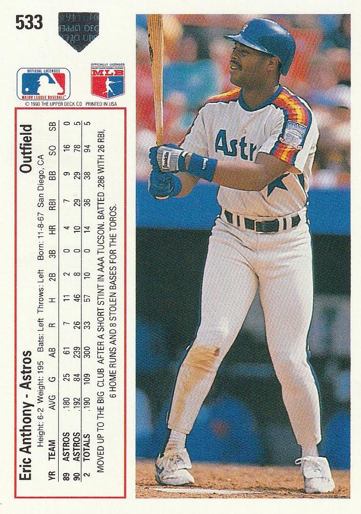 Eric Anthony  baseball card collectible - Main Image 2