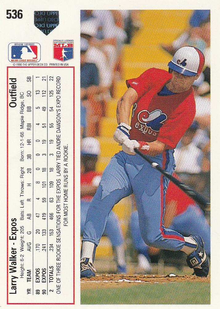 Larry Walker  baseball card collectible - Main Image 2