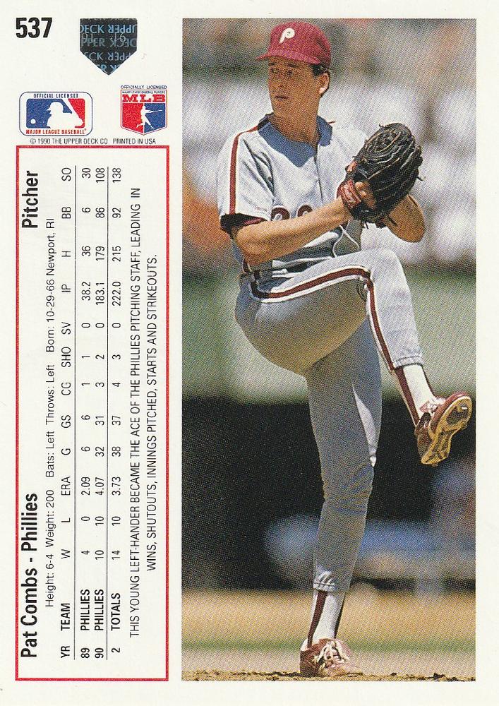 Pat Combs  baseball card collectible - Main Image 2