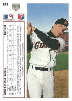 Mark Leonard  baseball card collectible - Main Image 2