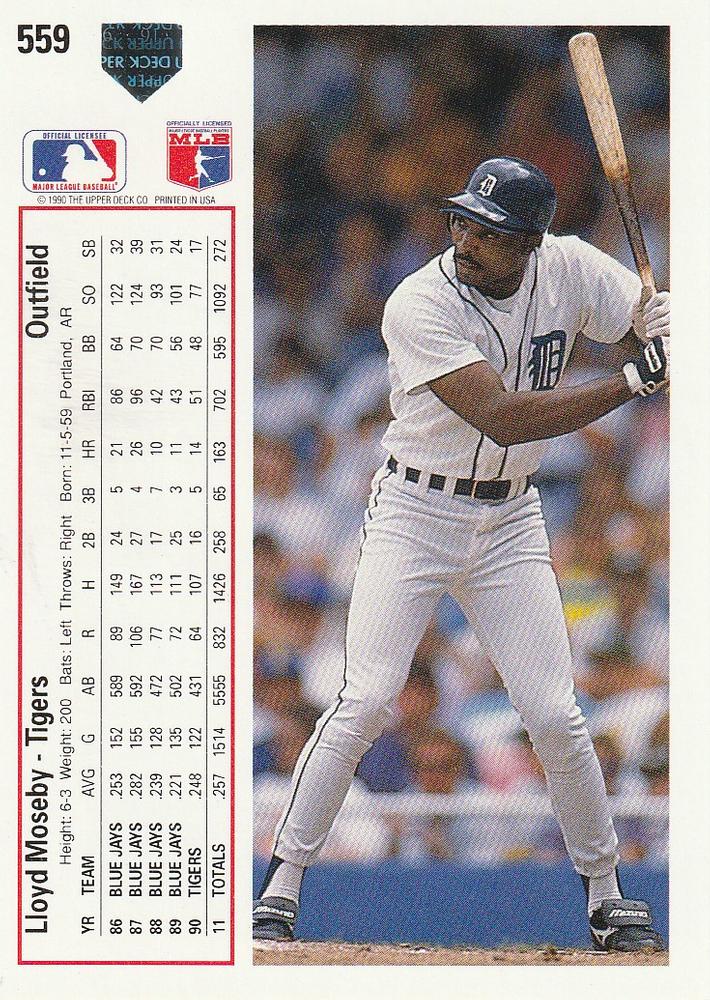 Lloyd Moseby  baseball card collectible - Main Image 2