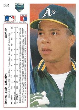 Darren Lewis  baseball card collectible - Main Image 2