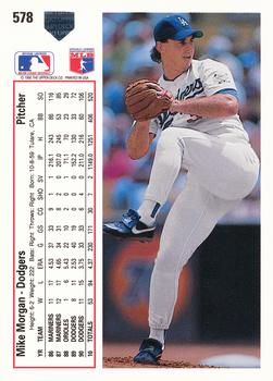Mike Morgan  baseball card collectible - Main Image 2