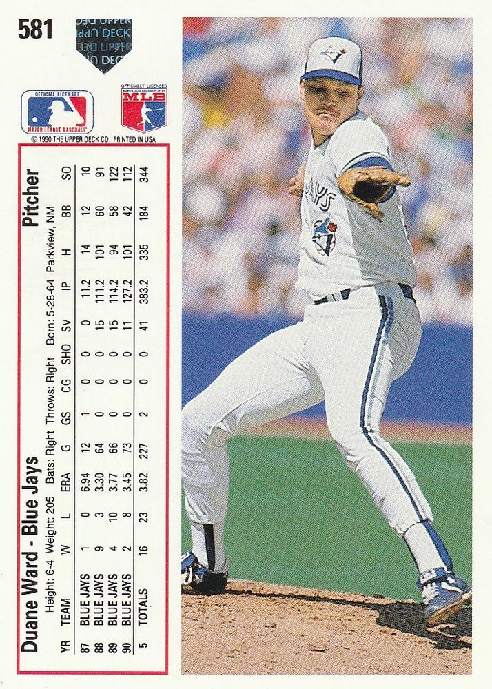 Duane Ward  baseball card collectible - Main Image 2