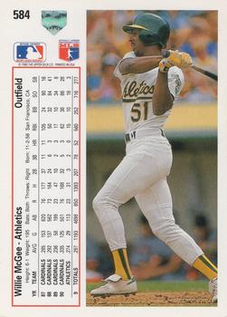 Willie McGee  baseball card collectible - Main Image 2