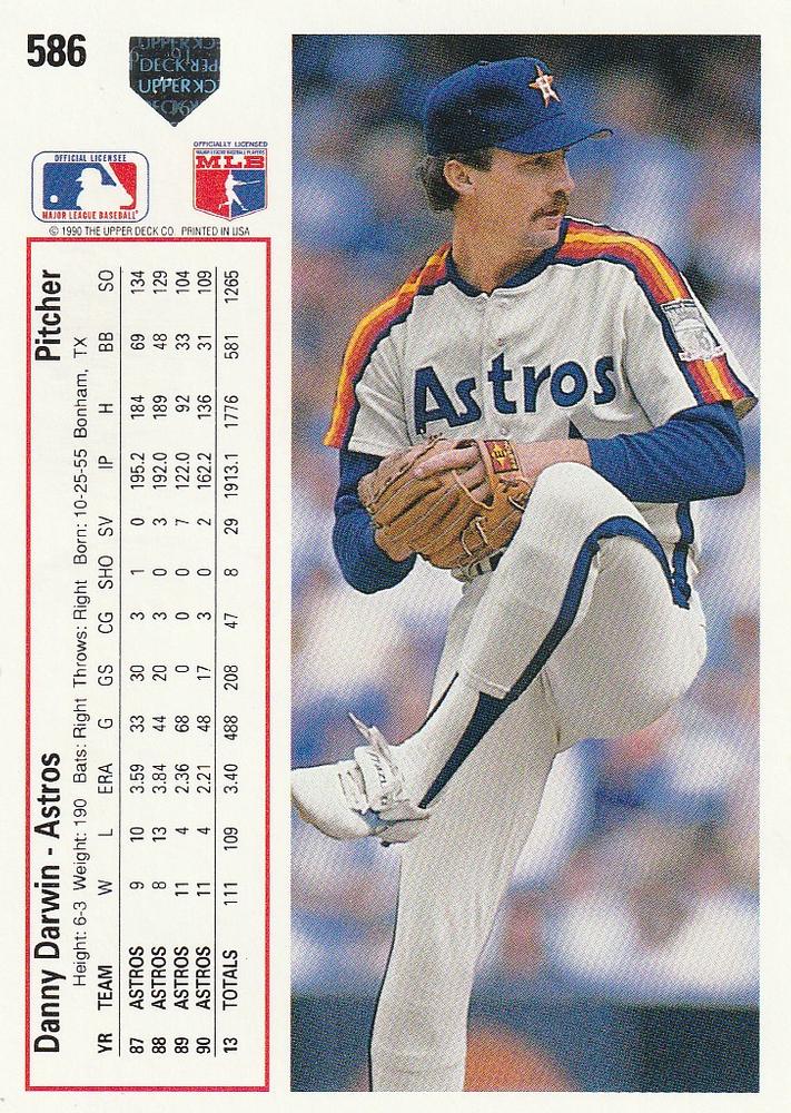 Danny Darwin  baseball card collectible - Main Image 2