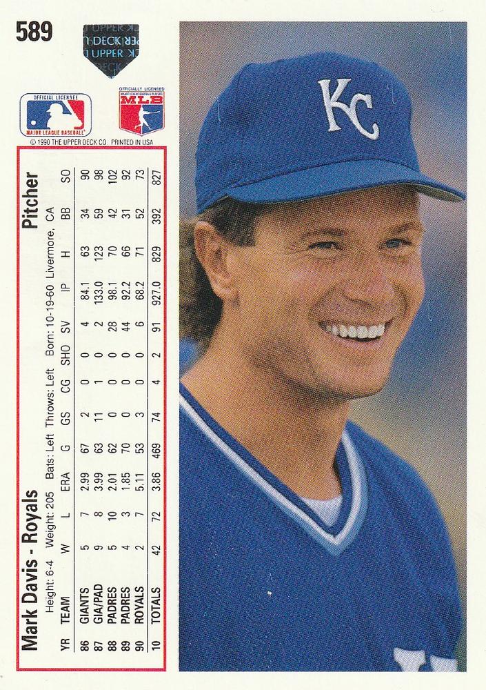 Mark Davis  baseball card collectible - Main Image 2