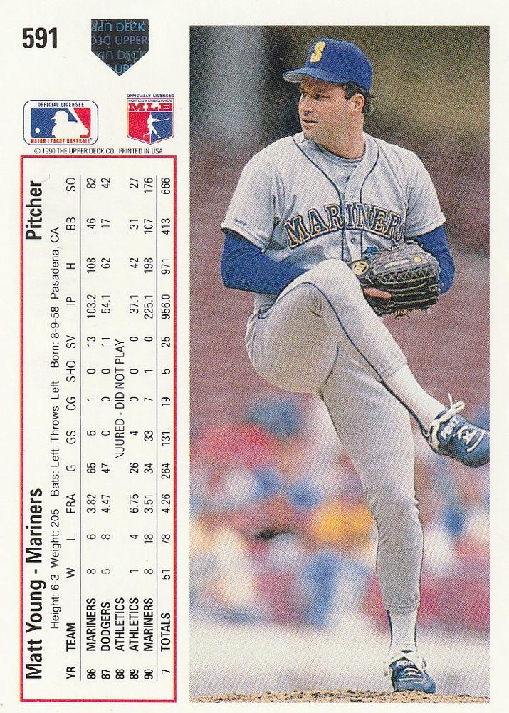 Matt Young  baseball card collectible - Main Image 2