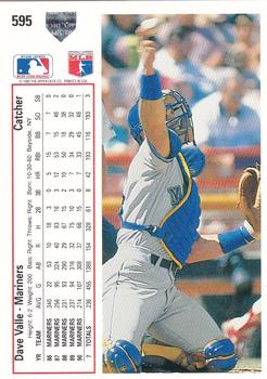 Dave Valle  baseball card collectible - Main Image 2