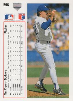 Tim Crews  baseball card collectible - Main Image 2