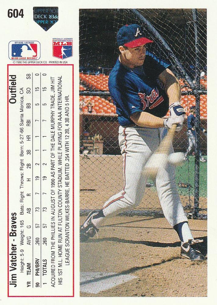 Jim Vatcher  baseball card collectible - Main Image 2