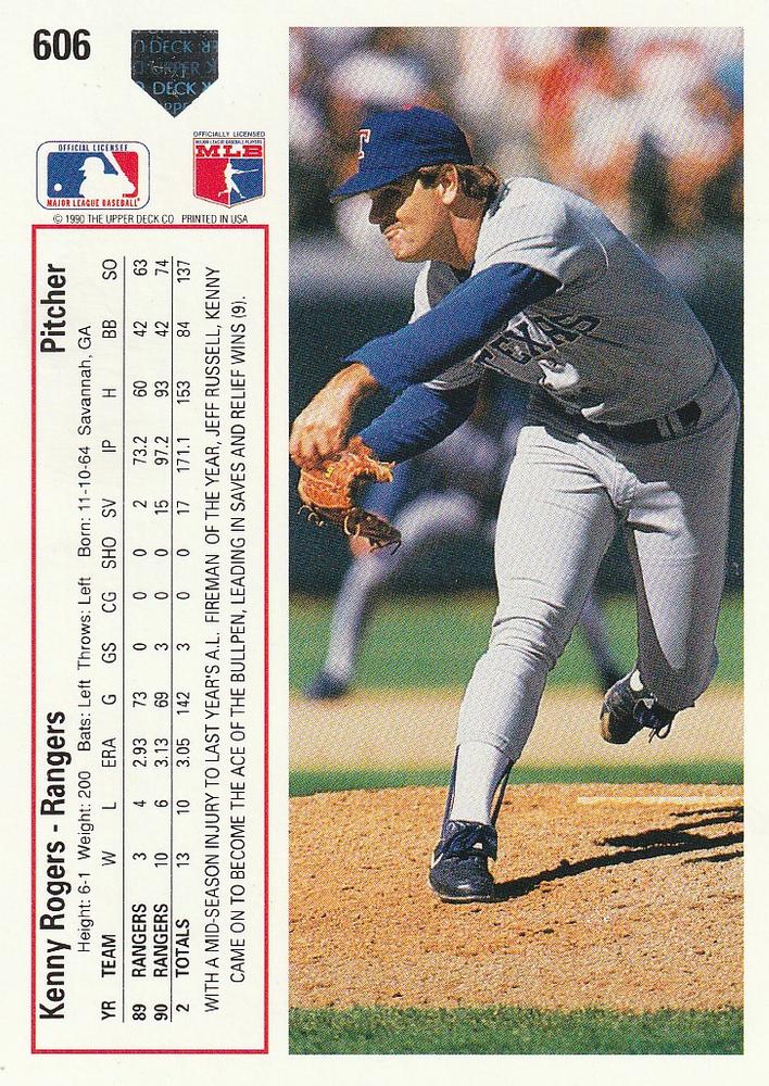 Kenny Rogers  baseball card collectible - Main Image 2