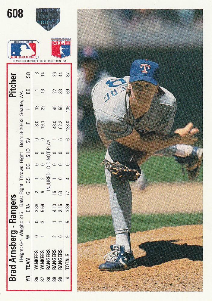 Brad Arnsberg  baseball card collectible - Main Image 2