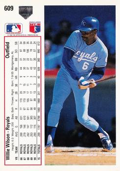 Willie Wilson  baseball card collectible - Main Image 2