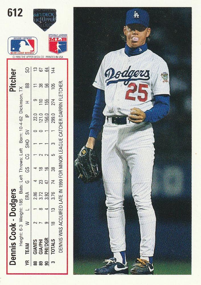 Dennis Cook  baseball card collectible - Main Image 2