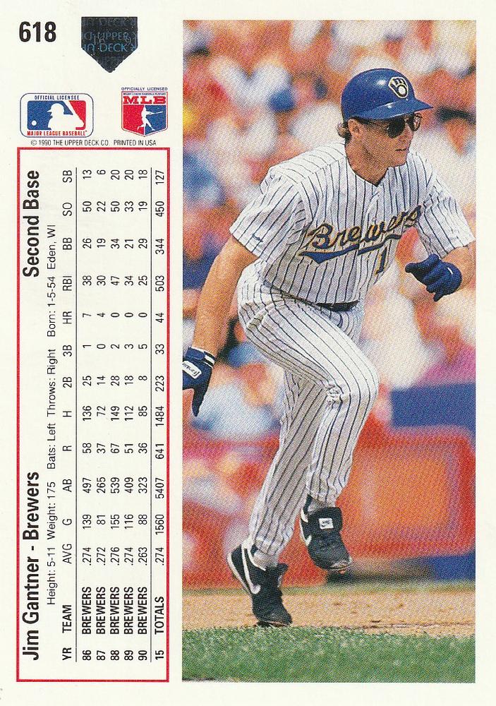 Jim Gantner  baseball card collectible - Main Image 2