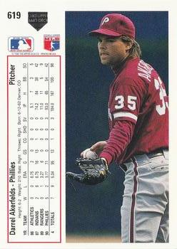 Darrel Akerfelds  baseball card collectible - Main Image 2