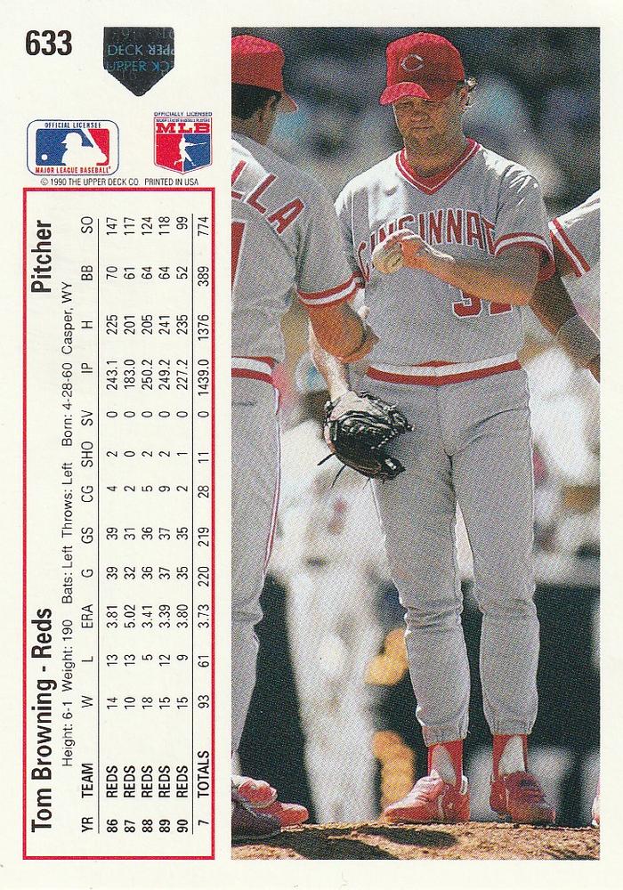 Tom Browning  baseball card collectible - Main Image 2