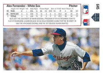 Alex Fernandez  baseball card collectible - Main Image 2