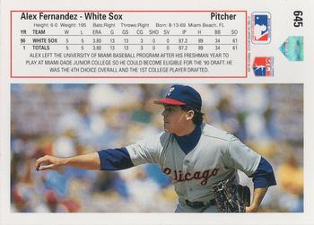 Alex Fernandez  baseball card collectible - Main Image 2