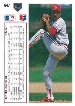 Ken Hill  baseball card collectible - Main Image 2