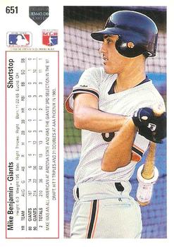 Mike Benjamin  baseball card collectible - Main Image 2