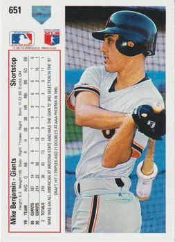 Mike Benjamin  baseball card collectible - Main Image 2