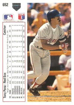 Tony Pena  baseball card collectible - Main Image 2
