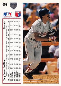 Tony Pena  baseball card collectible - Main Image 2