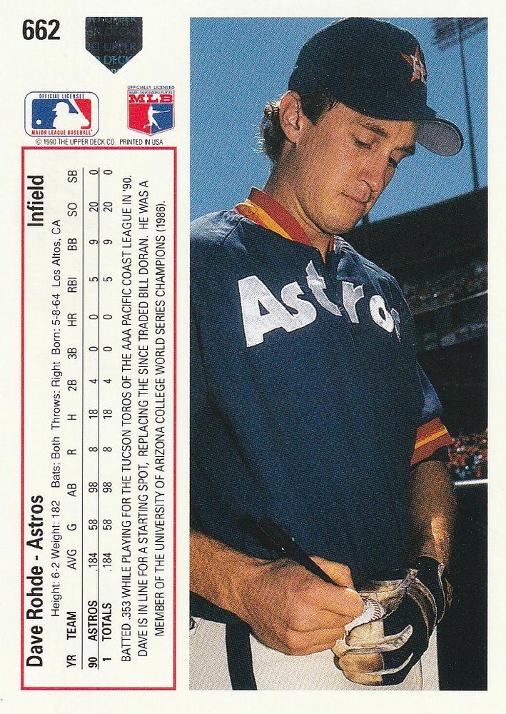 Dave Rohde  baseball card collectible - Main Image 2