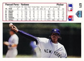 Pascual Perez  baseball card collectible - Main Image 2