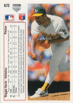 Reggie Harris  baseball card collectible - Main Image 2