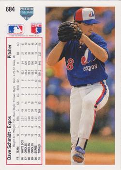 Dave Schmidt  baseball card collectible - Main Image 2