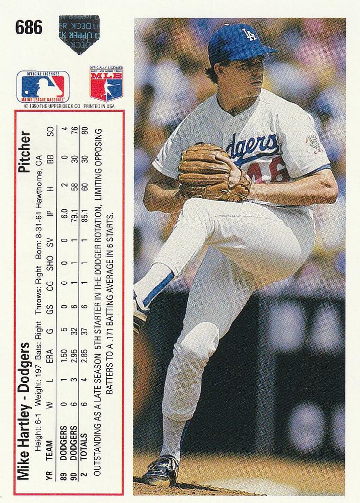 Mike Hartley  baseball card collectible - Main Image 2