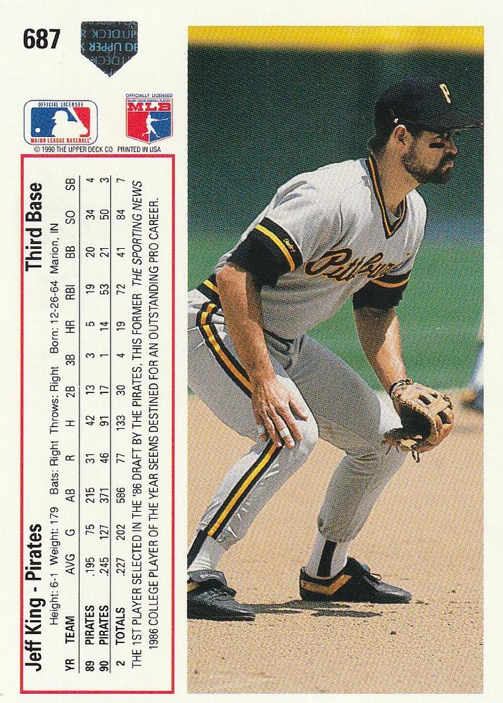 Jeff King  baseball card collectible - Main Image 2