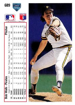 Bob Walk  baseball card collectible - Main Image 2