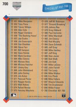 Checklist: 601-700  baseball card collectible - Main Image 2