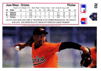 Jose Mesa  baseball card collectible - Main Image 2