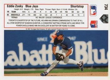 Eddie Zosky  baseball card collectible - Main Image 2
