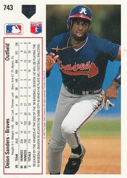 Deion Sanders  baseball card collectible - Main Image 2