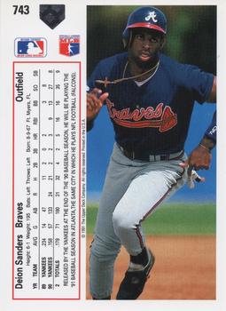 Deion Sanders  baseball card collectible - Main Image 2