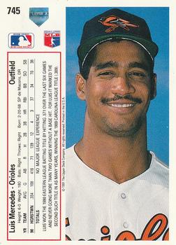 Luis Mercedes  baseball card collectible - Main Image 2