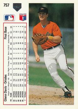 Glenn Davis  baseball card collectible - Main Image 2